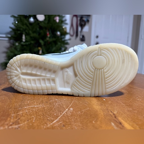 Women’s Nike Dunk Low Reflective Swoosh White Sneakers - Picture 9 of 10